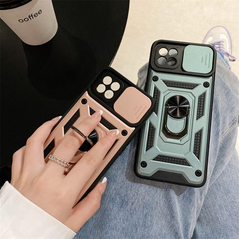 Pancerne etui odporne na wstrząsy do OPPO Reno 4 Lite Pokrowiec z magnetycznym uchwytem samochodowym do Oppo A93 4G F17 Pro Pokrowiec z osłoną na aparat