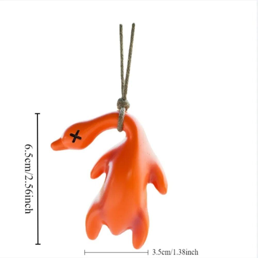 Change Color in The Sun Roasted Duck Car Mirror Ornaments Mini Swing Duck Car Hanging Pendant