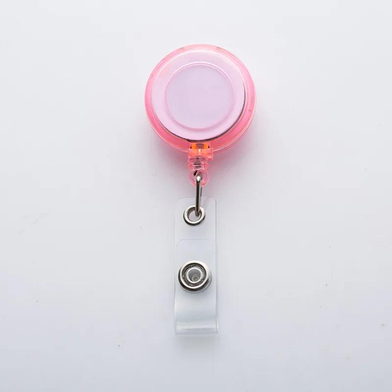 Women Man Credit Card Cover Case with Retractable Buttons Pouch Creative Transparent Nurse Badge Doctor ID Holder Clip Badge