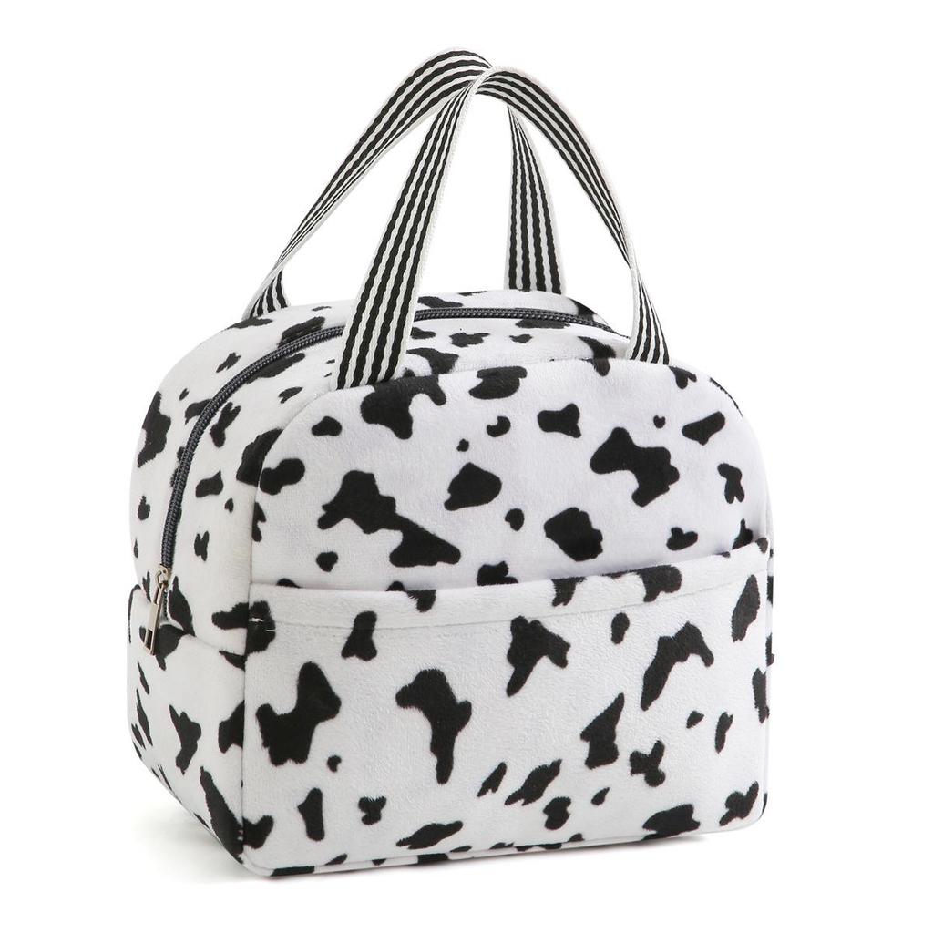 Animal Print Insulated Lunch Bag - Portable Bento Bag for Travel, Work, School, and Picnics