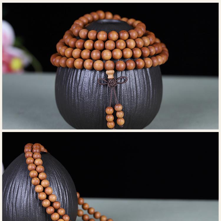 Barbie Sandalwood Bracelet 2.0: Men’s & Women’s 108-Bead Buddhist Prayer Beads, Couple Style Hand Jewelry.