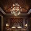 European retro crystal chandelier E14 attic living room bedroom home decoration luxury villa dining room candle LED chandelier