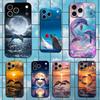 Ocean Dolphins Cute For iPhone 13,16,11,14,17,12,15,Plus,Pro Max,XS,X,XR,SE,Mini,8,7,Phone Case Soft Silicone Black