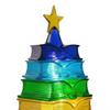 Multicolour Book Stack Ornament for Christmas Tree Stained Stacked Book Tree Shaped Suncatcher for Book Lovers Librarians Reader Bookworm Gifts