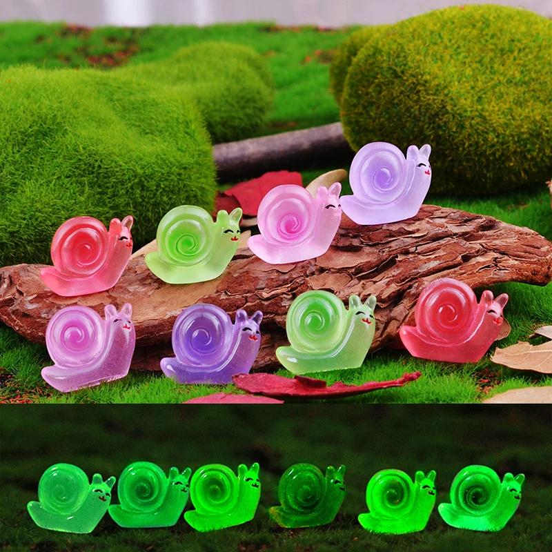 

10 шт. Светящиеся в темноте улитки, смоляные настольные украшения, ornaments, DIY, ручная работа, аксессуары для заколок, аксессуары для брелоков, игрушки
