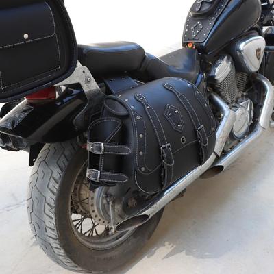 Retro Leder Wasserdichte Seitentasche für Benda Jinjila 350, Black Knight 500, CFMOTO 450 Motorräder