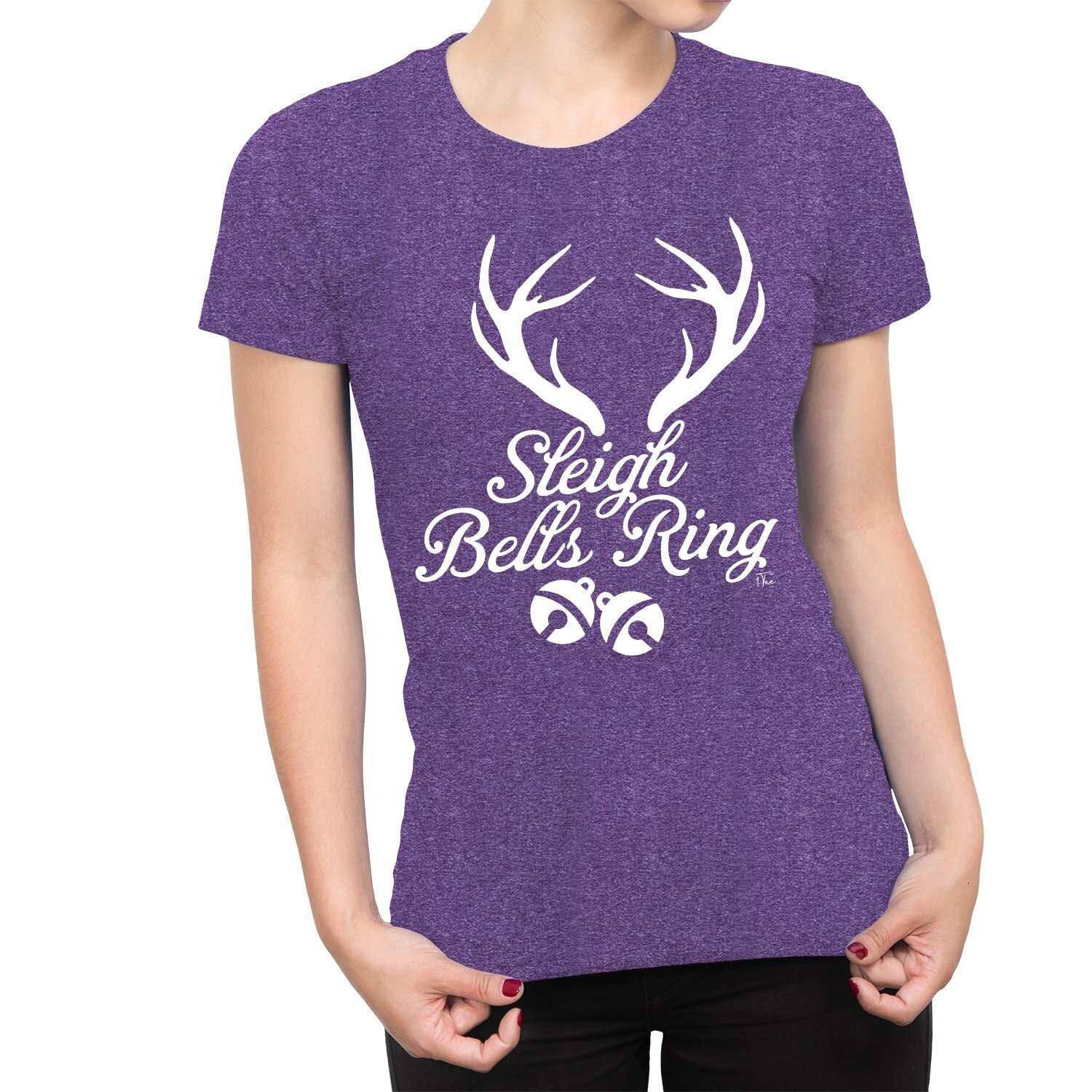 1Tee Womens Sleigh Bells Ring T-Shirt M