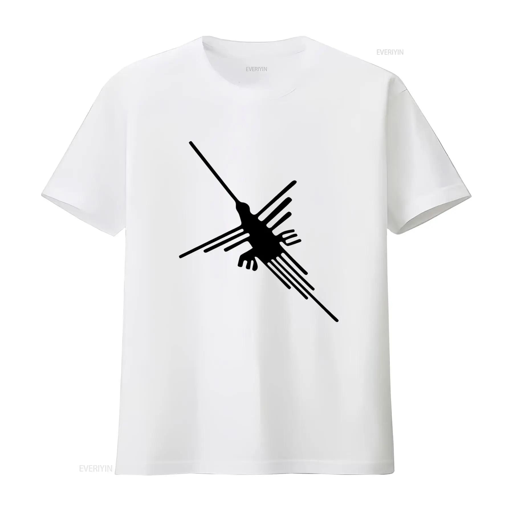 

Peru Nazca Lines Hummingbird Men s T Shirt Unique Marca Design for Trendy Fashion vintage Washed Breathable Unisex graphic 5XL різнокольоровий