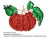 Harvest Festival Brooch Rhinestone Pumpkin Brooch, Lapel Pin for Halloween Thanksgiving Decorative Pins Festival, Autumn Clothing Accessory