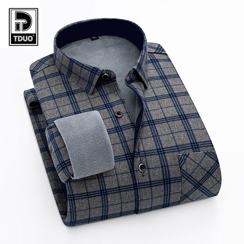 Tduo Men's Warm Fleece Shirt D72