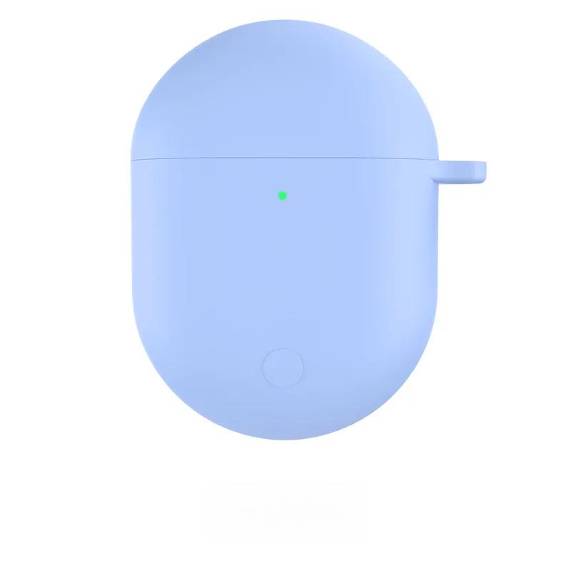 

Для XiaoMi RedMi Airdots 3 pro защитный чехол для наушников, силиконовый чехол, милый силиконовый чехол однотонного цвета для Airdots 3 pro RedMi AirDots 3 pro небесно-голубой