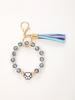 Independence Day & Halloween Sports Style Wooden Bead Keychain Bracelet