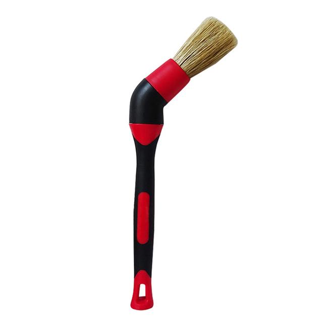 Car Wash Brush Tire Lubricating Paste Round Head Brushs Car Wheel Air Outlet Vent Car Detail Elbows Brush Auto Car Cleaning Tool