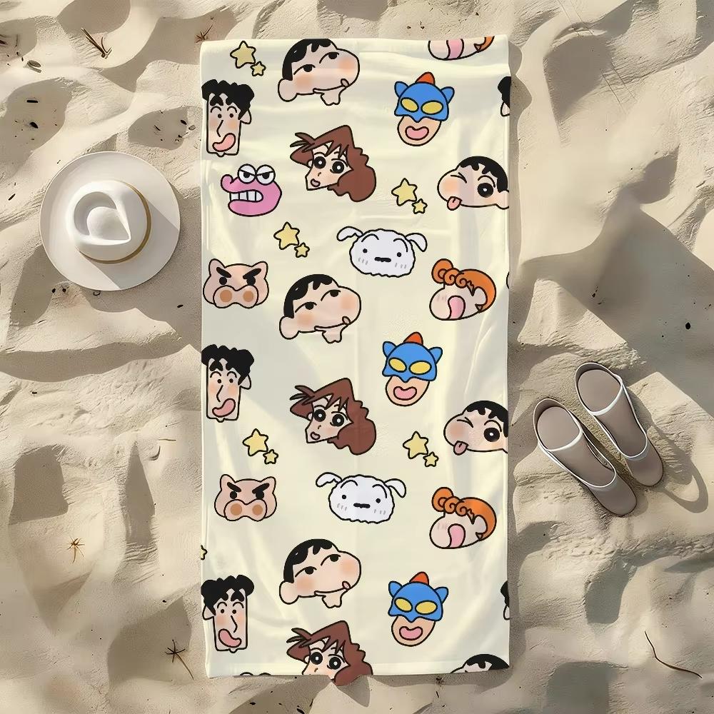 Cartoon Crayon Shinchan Beach Towel, Quick Drying Soft Skin Friendly for Swim Yoga Gym All Season Travel Gift