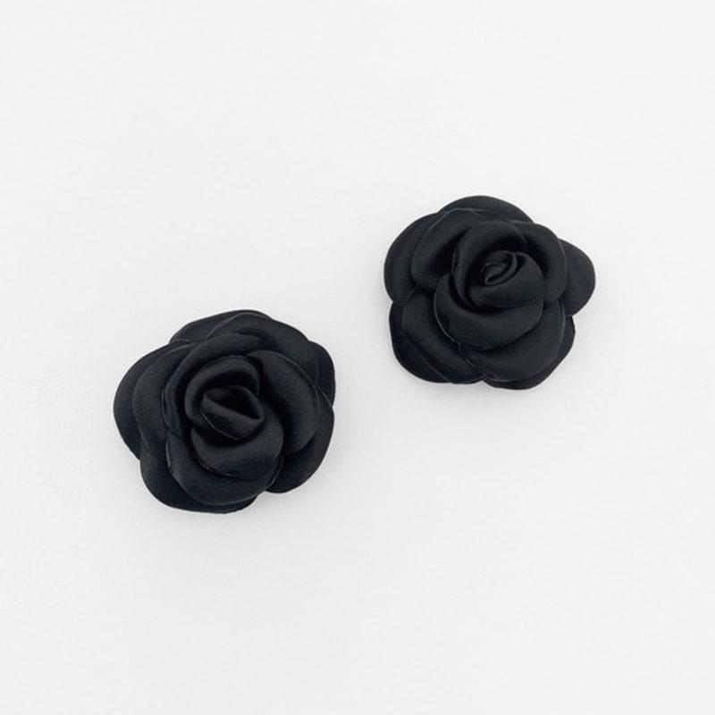 FANTASTIC PLANET [2SET] Black Camellia Hair Pin