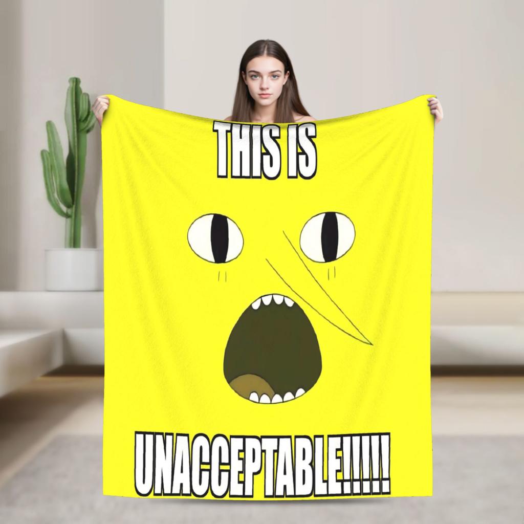 Lemongrab Unakzeptabel Flanelldecke Frühling Warm Weich Überwurfdecke für Kinder Erwachsene Heimdekoration Grafische Tagesdecke Sofabettbezug
