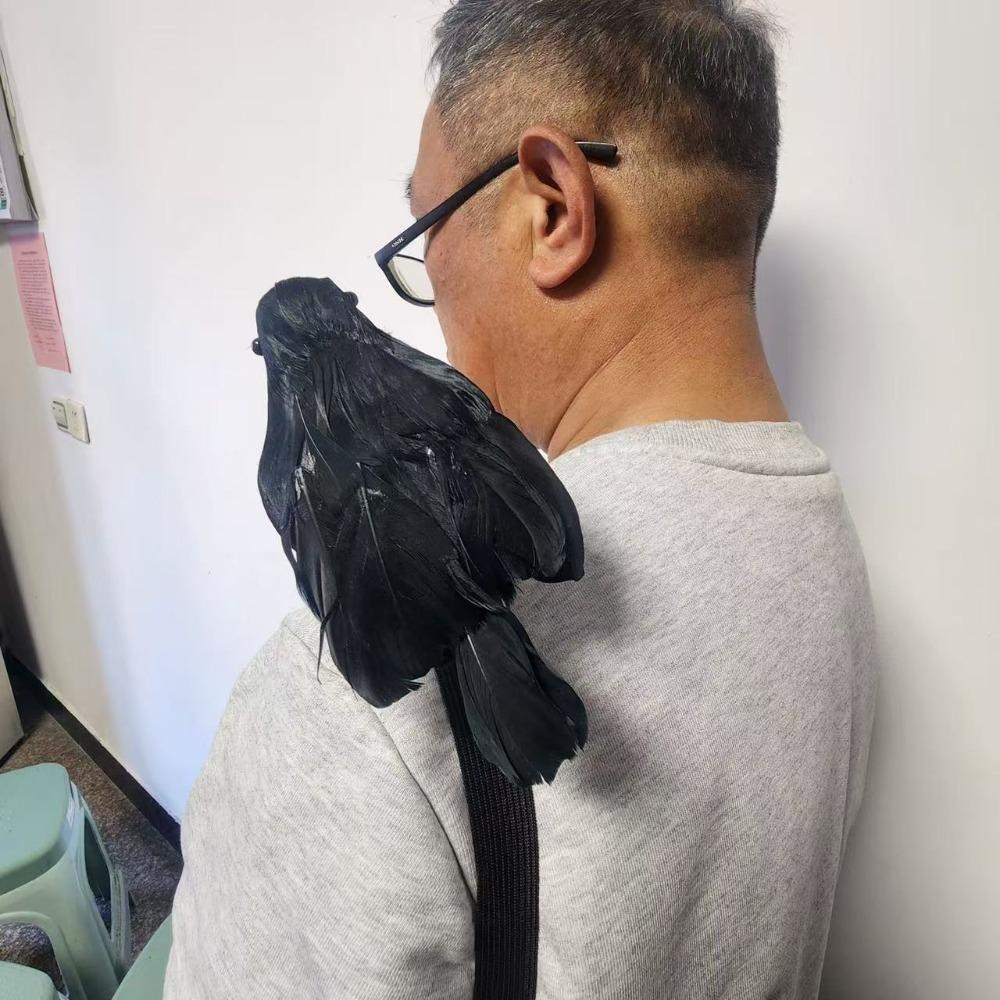 Cosplay Kostüm Requisiten Halloween Simulation Krähe Plüsch Krähe Spielzeug Feiertagsparty Dekoration