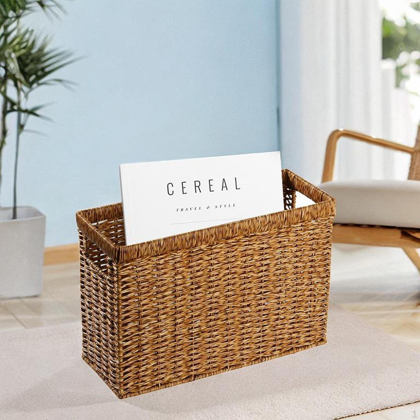 

Японский плетеный органайзер для отделки корзин прямоугольный 38смx15смx26см Yellow Brown