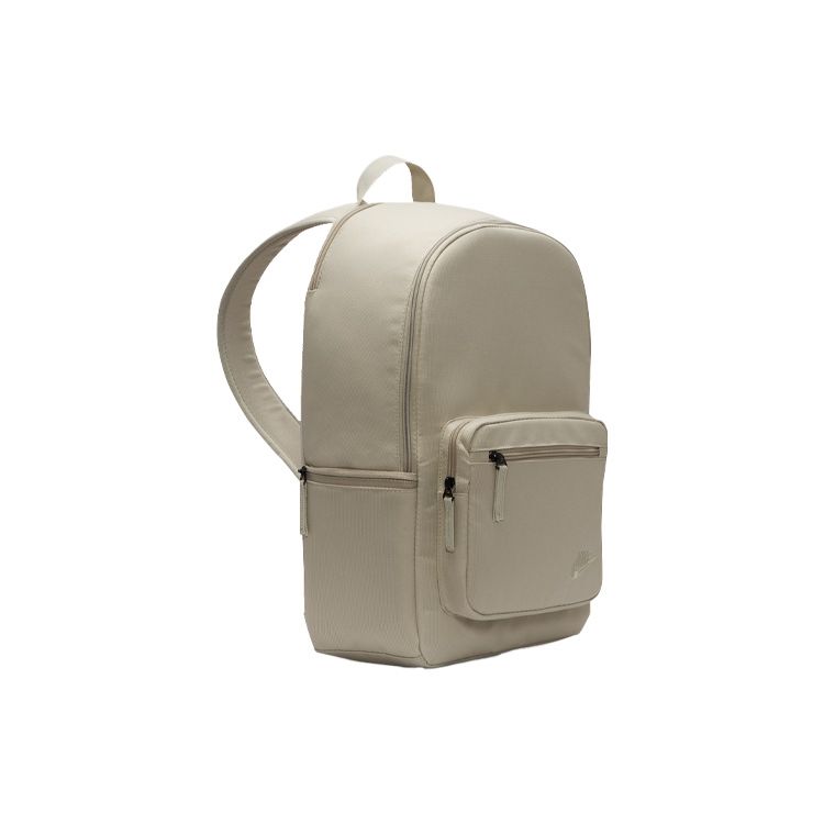 Nike Basic Small Logo Solid Color Zipper Fabric Backpack Unisex Backpack Light-Khaki DB3300-230