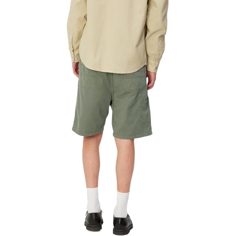 Carhartt WIP Solid Color Elastic Waist Mid Rise Casual Shorts Men Shorts Army-Green I030480-1YF-GD