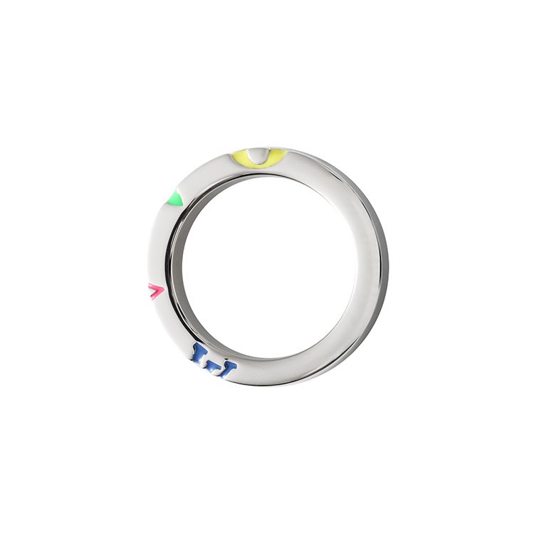Louis Vuitton Exquisite Colorful Monogram Play Metal Ring Unisex rings M0991L