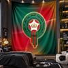 Wall Hanging Tapestry Morocco Football Print Cloth for Living Room Bedroom Home Decor