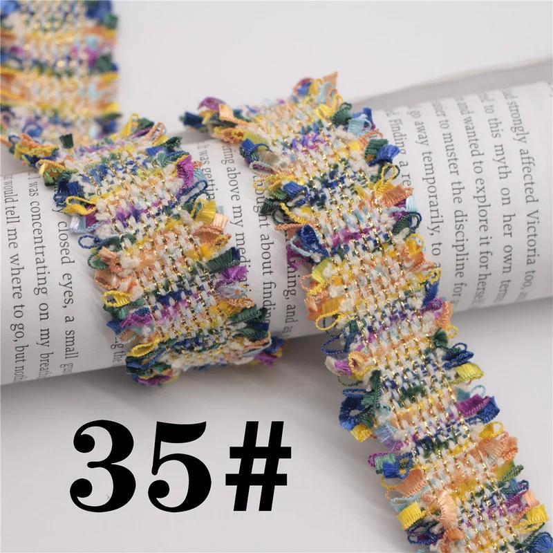 45 Yards Trim Vintage Embroidered Lace Sewing Lace Ribbon Fabric Handmade Costume Dress Sewing Trimmings Wedding Decoration