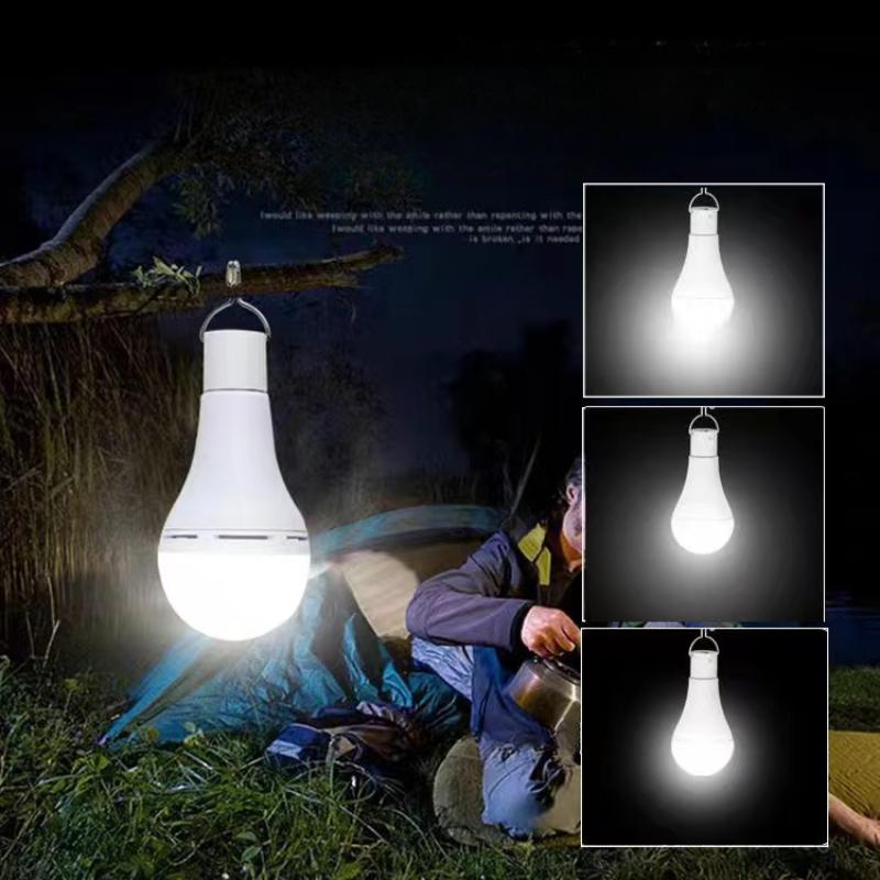 Portable Outdoor Solar Lamp LED Light Solar Energy Charged Panel Powered Emergency Bulb For Garden Camping Tent Fishing
