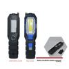 USB Rechargeable Car Inspection Light Super Bright LED Flashlight with Hook & Magnet Shockproof Emergency Work Light