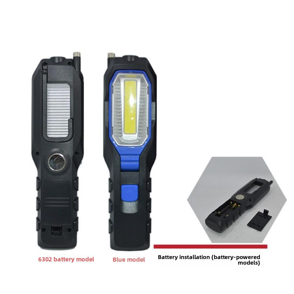 USB Rechargeable Car Inspection Light Super Bright LED Flashlight with Hook & Magnet Shockproof Emergency Work Light