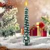 Decorative Wax Candle Clips Green Christmas Tree Flameless LED Candle 9.8" Battery Operated Taper Candles Remote Control Window Candles Real