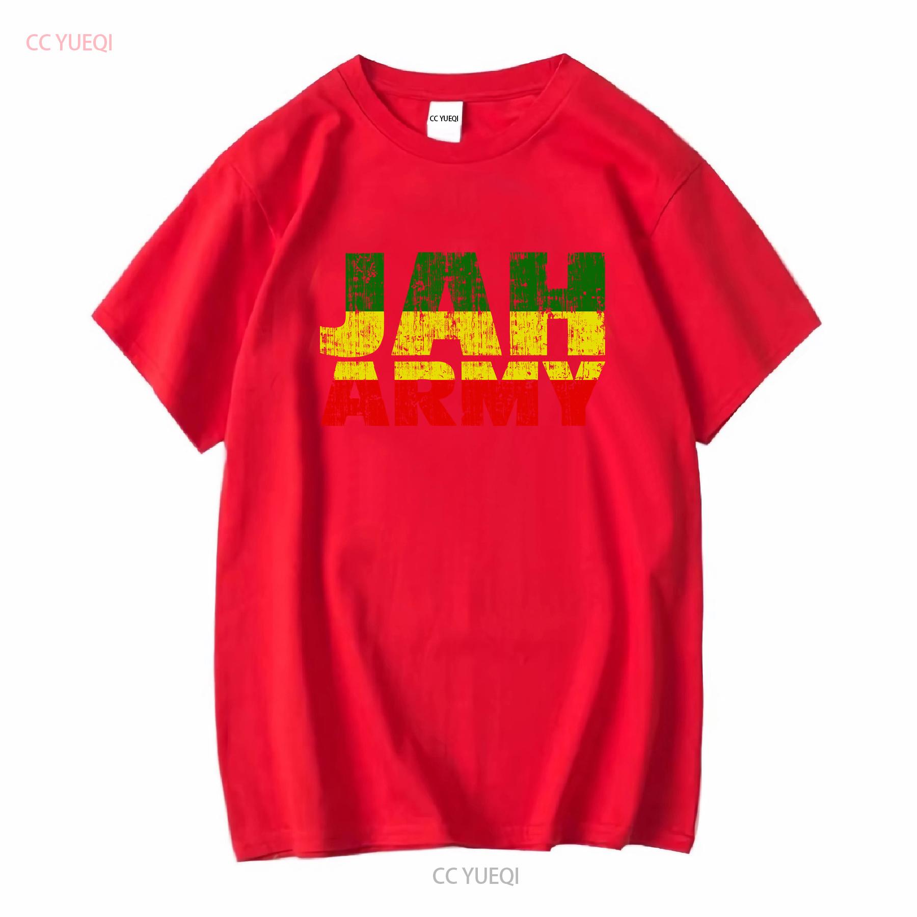 Jah Army T Shirt Rasta Rastafari Babylon Irie Ska Reggae Jamaica Africa Ethiopia vintage Washed streetwear Comfortable S