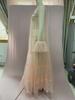 2025 Spring/Summer European & American Women's Spaghetti Strap Mesh Sleeve Wedding/Evening Gown