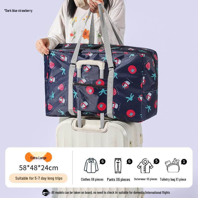Женская вместительная дорожная сумка с креплением для чемодана - Экстрабольшая для хранения вещей для материнства Single Layer Flight Bag: 45*35*16cm