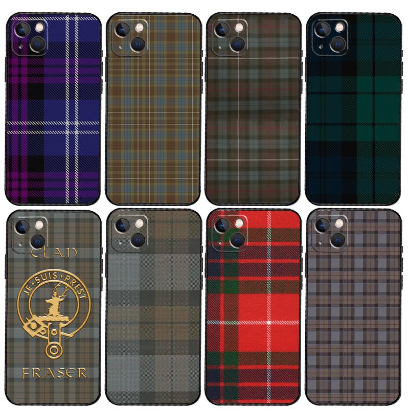 Fraser clan tartan Phone Case For iPhone 11 12 13 14 15 16 Pro Max Mini 6 Plus X XS Max XR Back Cover