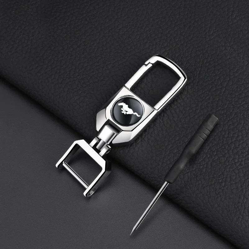 Autoaufkleber 2026 Ford Neu 2025 Heißes Metall 3D Auto Schlüsselanhänger Galoppierendes Pferd Emblem Abzeichen Schlüsselanhänger für Ford Mustang