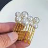 Pearl Crystal Hair Pins Comb Set Bridal Wedding Hair Accessories Handmade U-shaped Hairpins air Comb for Bridesmaids,Prom