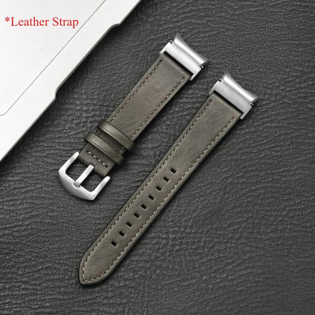 No Gaps Leather Strap for Samsung Galaxy Watch 7 6 5 4 40mm 44mm Watchband Bracelet for Galaxy Watch 6Classic 43 47mm 5Pro 45mm