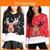 Stylish Unisex Christmas O-neck Knitted Sweater Comfortable Retro Jumper Knitwear For Holiday Joy