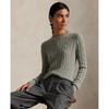 Women S Cable Knit Cotton Crewneck Sweater