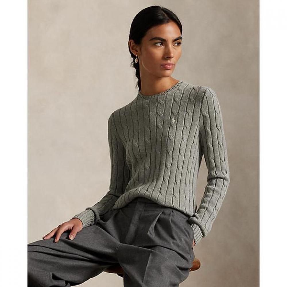 Polo Ralph Lauren Women S Cable Knit Cotton Crewneck Sweater S 22490₽