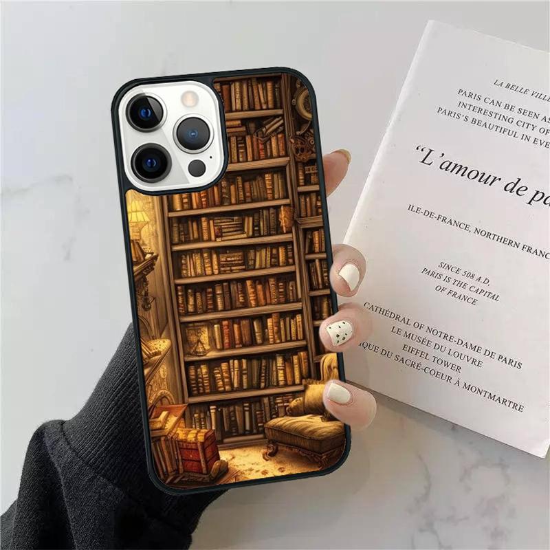 Library In Wonderland Phone Case Cover For iPhone 17 Air 15 13 Pro Max 16 14 Plus 11 12 Apple max