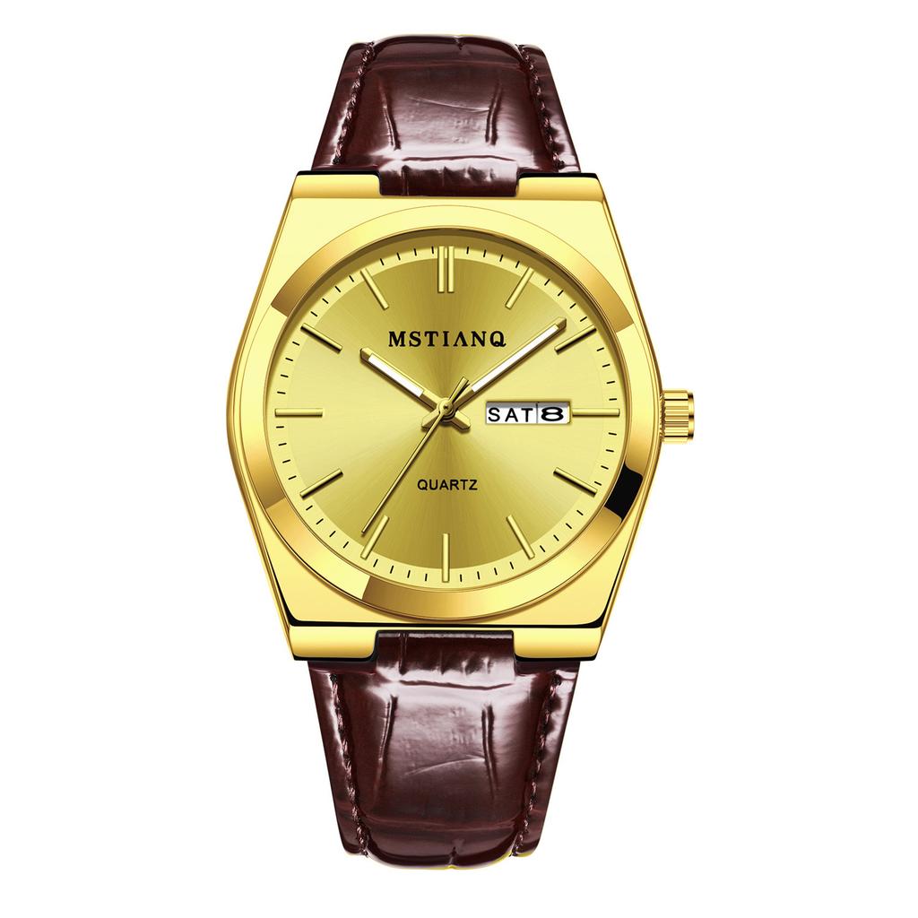 Business Trend Watch Men'S Belt Scale Simple Versatile Luminous High Value Fashion Casual Quartz Watch Men