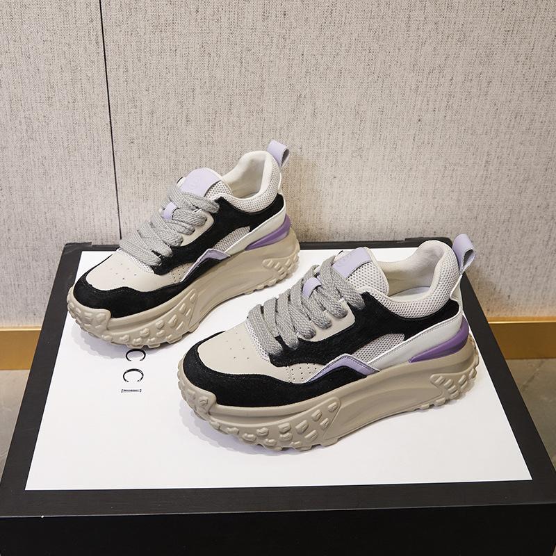Autumn and Winter New Little White Shoes Female Student Sports Shoes Internet Celebrity Casual Women's Shoes Versatile Thick Soles Increase Height Dad