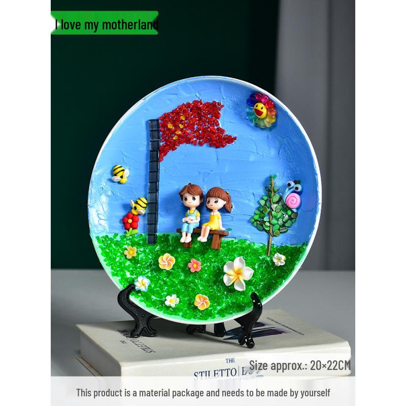 DIY Mosaic Plate Painting Kit: Creative Parent-Child Educational Ornament for Kindergarten
