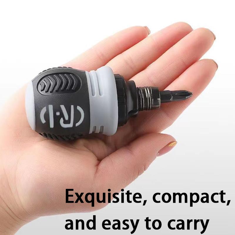 Ratchet Screwdriver Set Dual-Purpose Short Shaped Radish Head Screwdriver High Hardness Labor-Saving Screwdriver Diy Tools