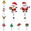 Snowman Elk Christmas Badge Reel Santa Claus ID Card Holder  Doctor Student