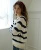Opeundoeoseutyudio Latte Stripe Knit Navy