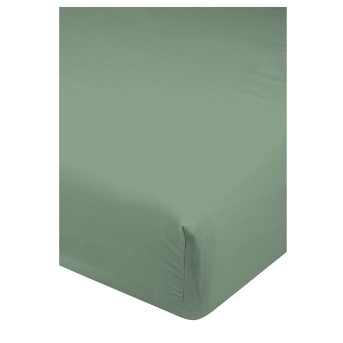 Drap housse - EDEN - Cocon - 140 x 200 cm - 100% polyester - Uni vert