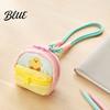 Durable Fabric Coin Purse Small Purse, Macaron Style Mini Backpack Pendant with Lanyard, Lightweight Decorative Embroidery Wallet Pouch Double